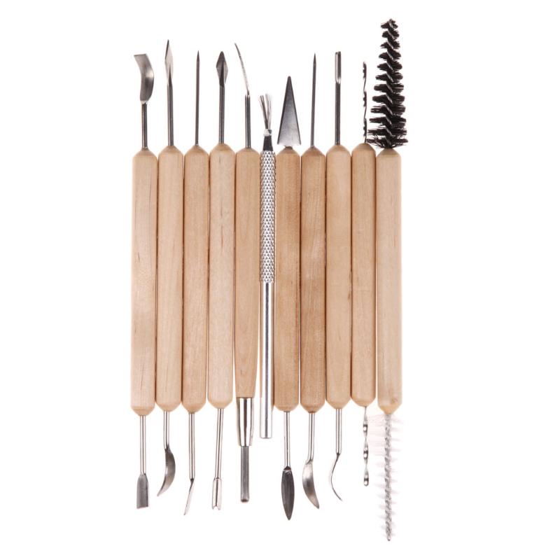 11PCs Clay Sculpting Set Wax Pottery Carving Tool