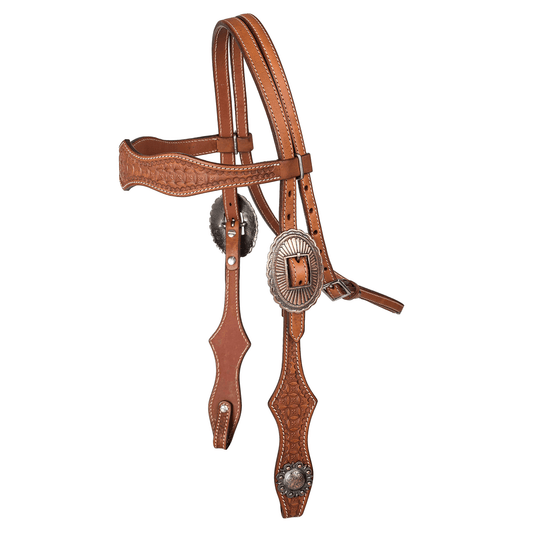 Tabelo Full Size Scalloped Browband Headstall with Tooling