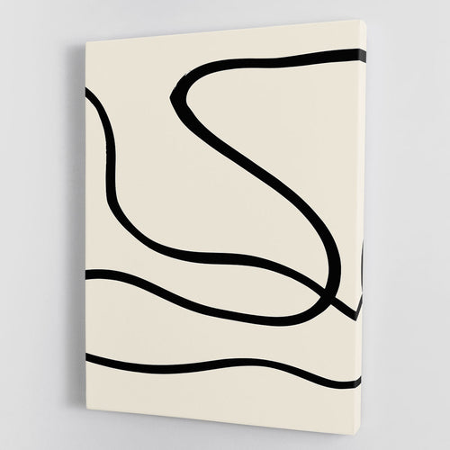 Black Lines 01 Canvas Print or Poster