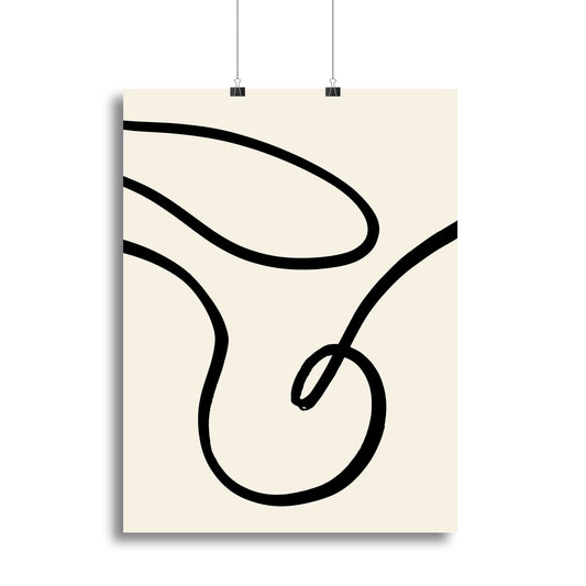 Black Lines 02 Canvas Print or Poster