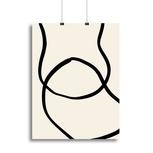 Black Lines 04 Canvas Print or Poster