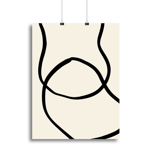 Black Lines 04 Canvas Print or Poster