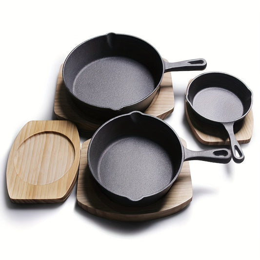 Versatile Nonstick Cast Iron Pan for Home Outdoor Cooking