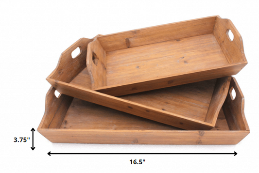 Country Cottage Wooden - Serving Tray 3pcs