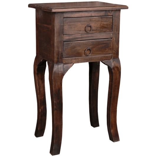 Sunset Trading Vintage Iron Brown Solid Wood Side Table