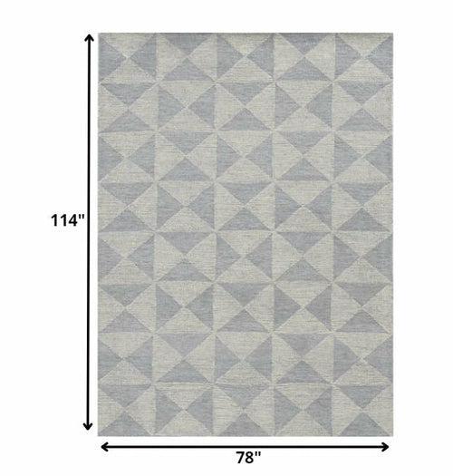 Ivory Wool Rug 78in X 114in