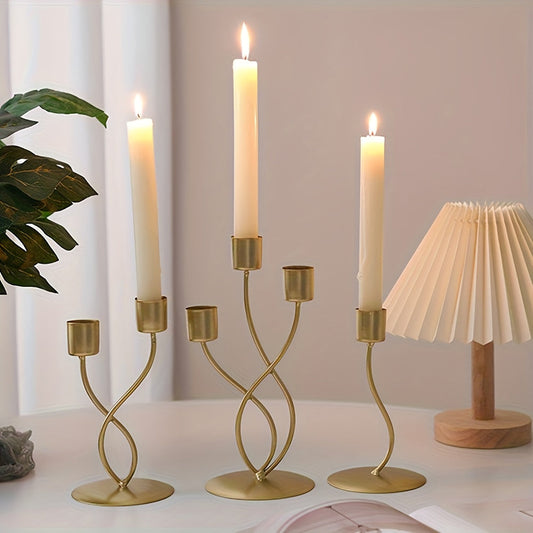 Chic European Iron Candlesticks for Romantic Dinners