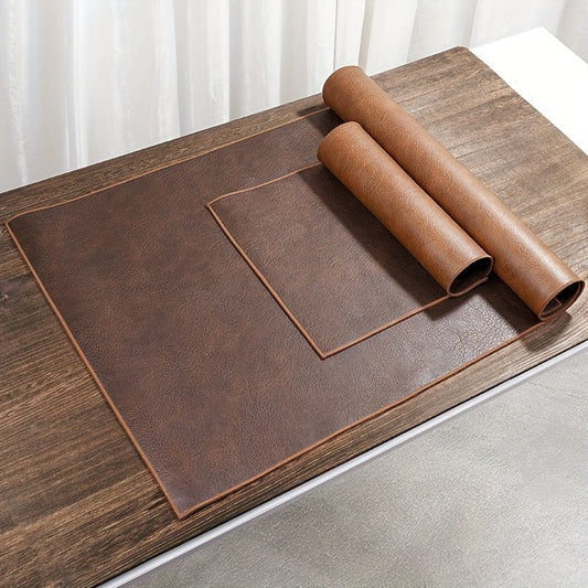 Elegant Zen Faux Leather Table Runner Waterproof DoubleSided 4 Sizes