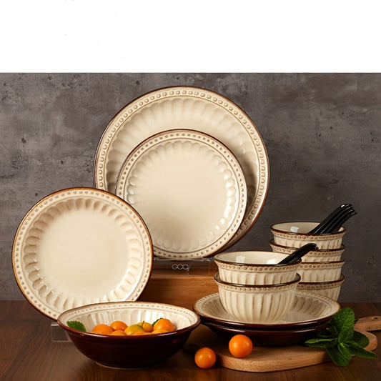 Handmade Ceramic Dinner Plate Roman Holiday Series