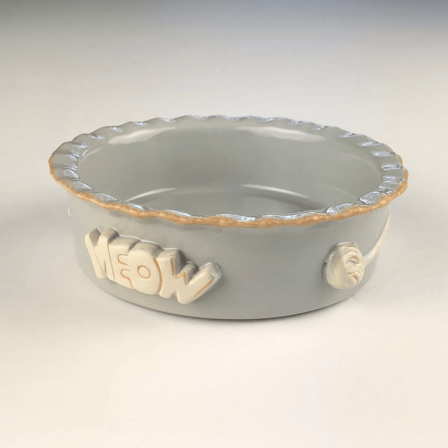 Elegant Stoneware Cat Bowl for Food and Water