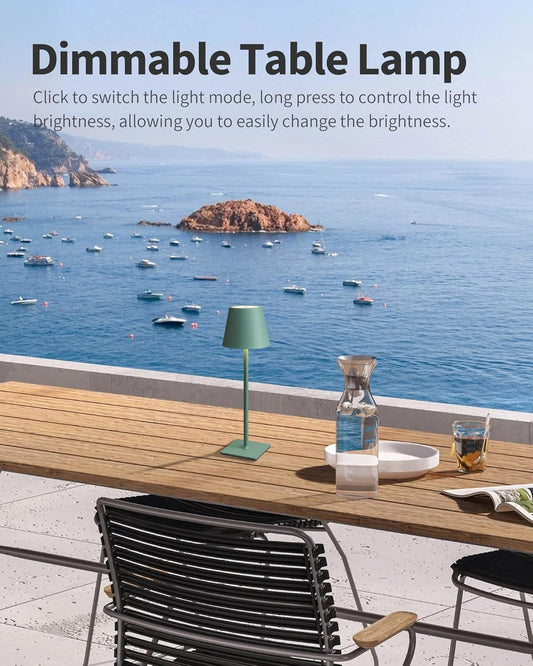 2 Pack Cordless Table Lamp,Portable LED Desk Lamp, 5000Mah Battery