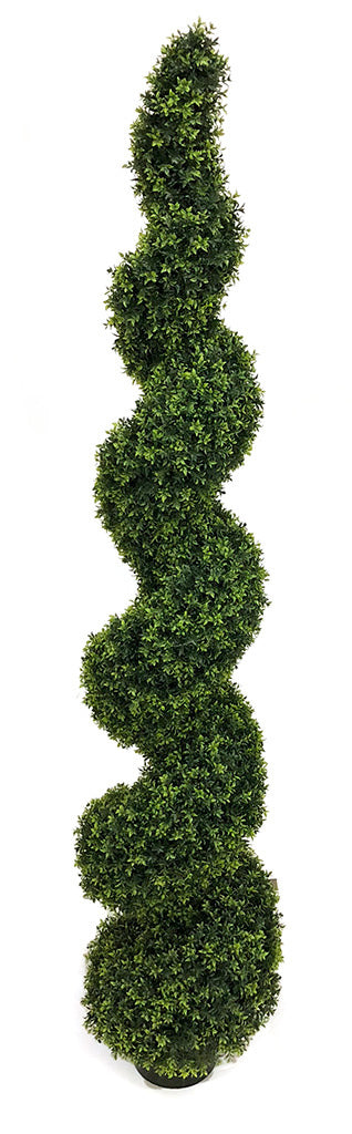 Autograph Foliages AUV-181610 10 ft. UV Dwarf Boxwood Spiral Topiary&#