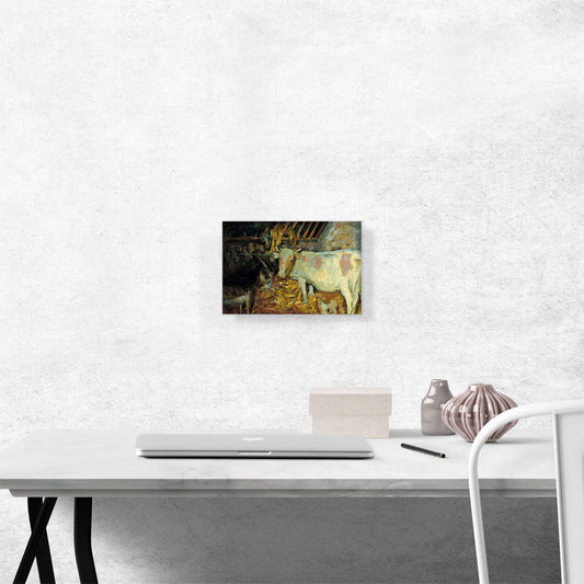 The Barn With Cow In The Stable 1912