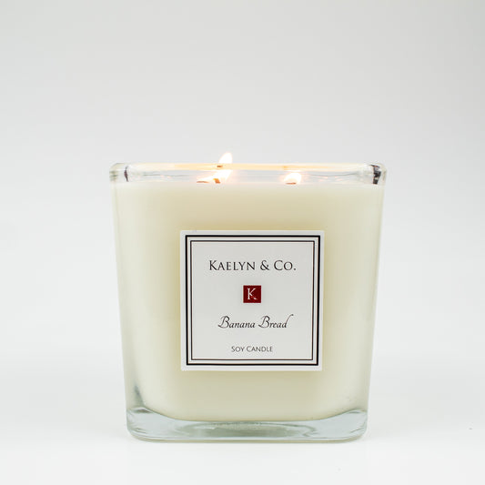 Banana Bread Large Cube Candle