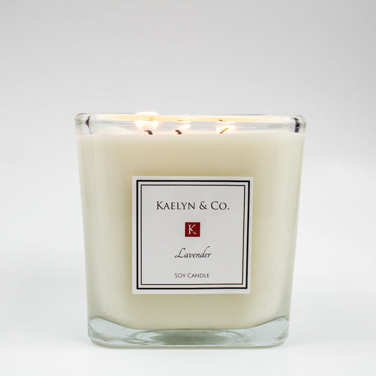 Lavender Large Cube Candle