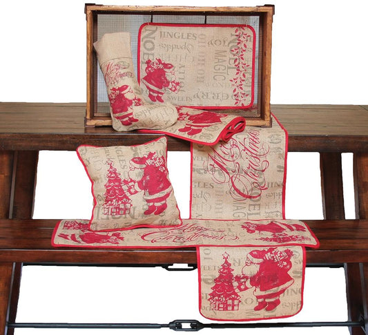 Saint Nick Burlap Placemat, 13''x18''