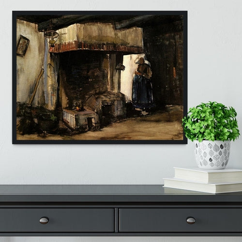 Woman by a Hearth by Van Gogh Framed Print