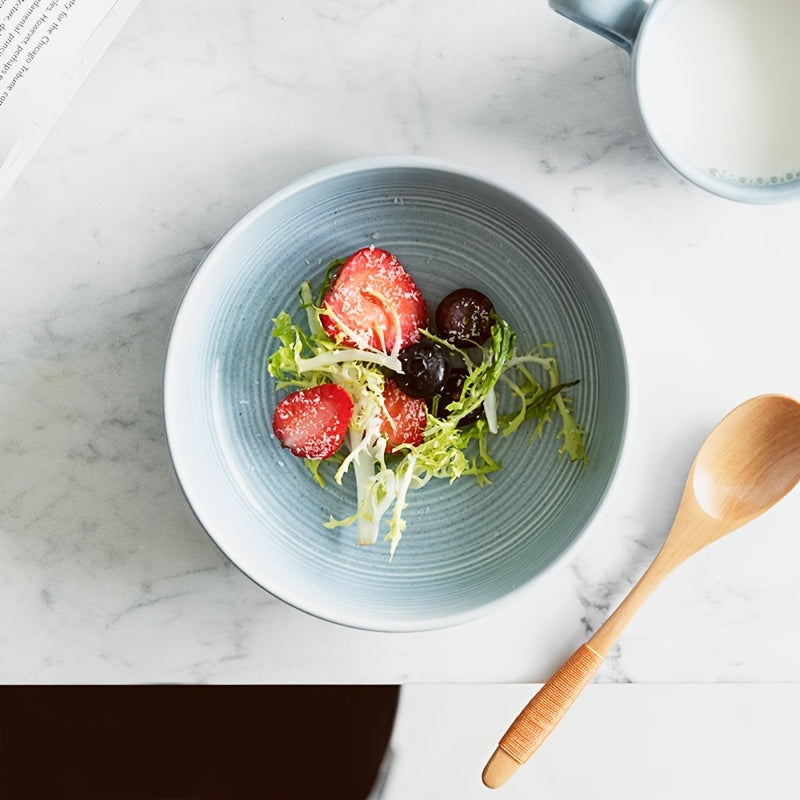 Japanese Style Blue White Dinnerware Set with Spoon