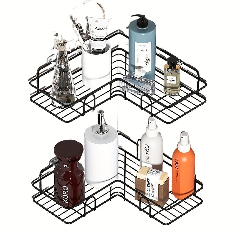 RustResistant Wrought Iron Shower Caddy NoDrill Organizer