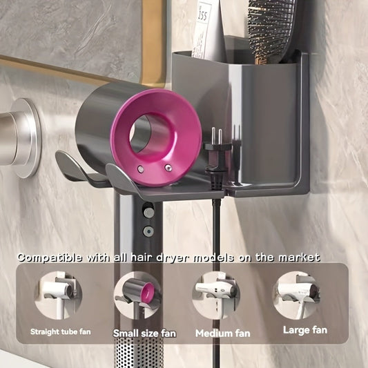Sleek WallMounted Bathroom Organizer Rack with Smartphone Holder
