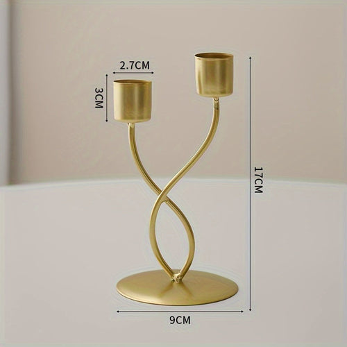 Chic European Iron Candlesticks for Romantic Dinners