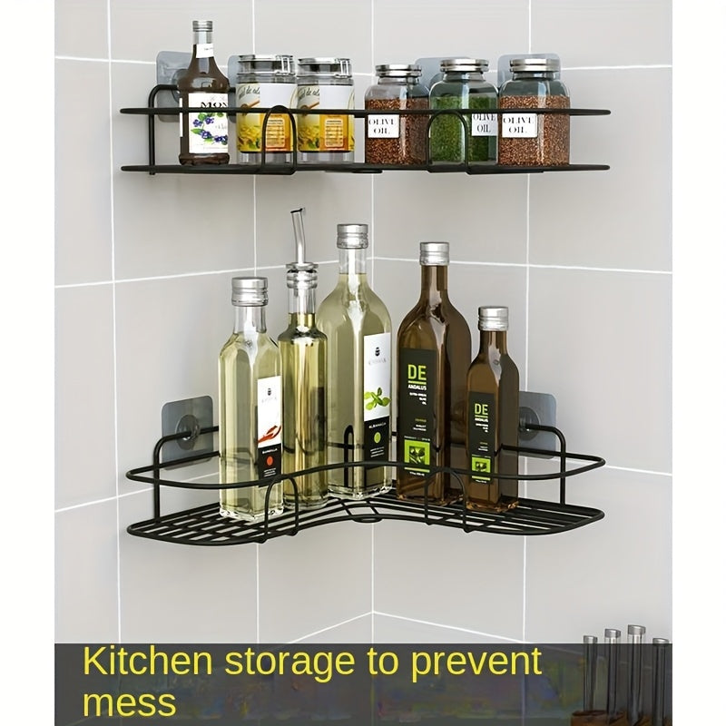 RustResistant Wrought Iron Shower Caddy NoDrill Organizer