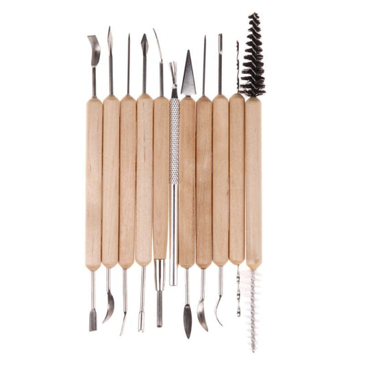 11PCs Clay Sculpting Set Wax Pottery Carving Tool