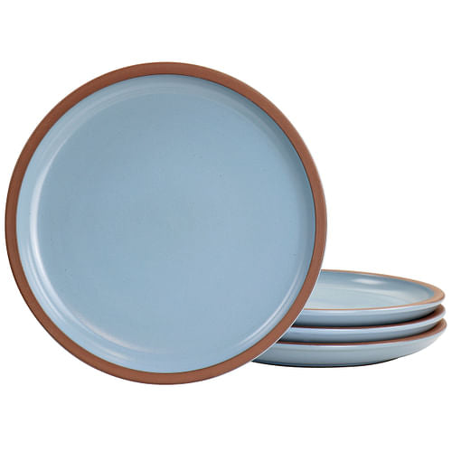 Gibson Elite Dumont 4 Piece Terracotta 10.8in Dinner Plate Set in