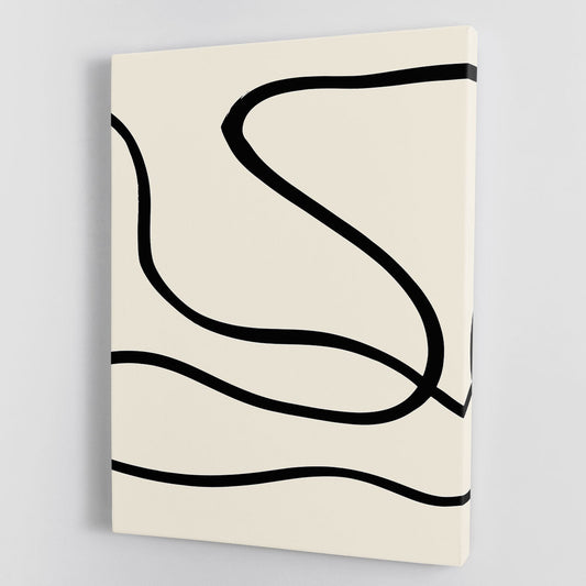 Black Lines 01 Canvas Print or Poster