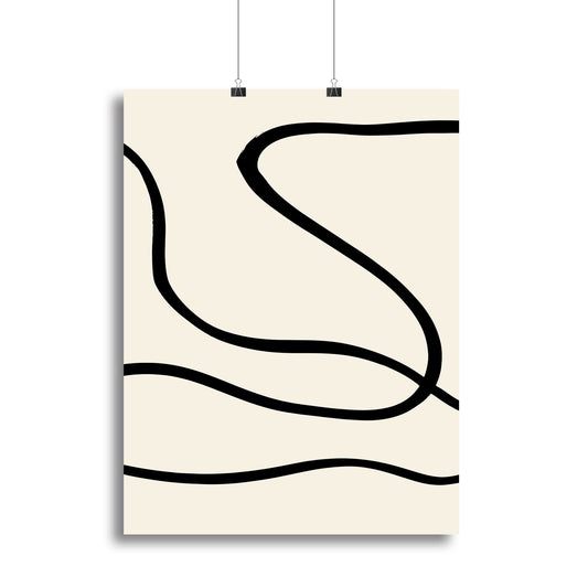 Black Lines 01 Canvas Print or Poster