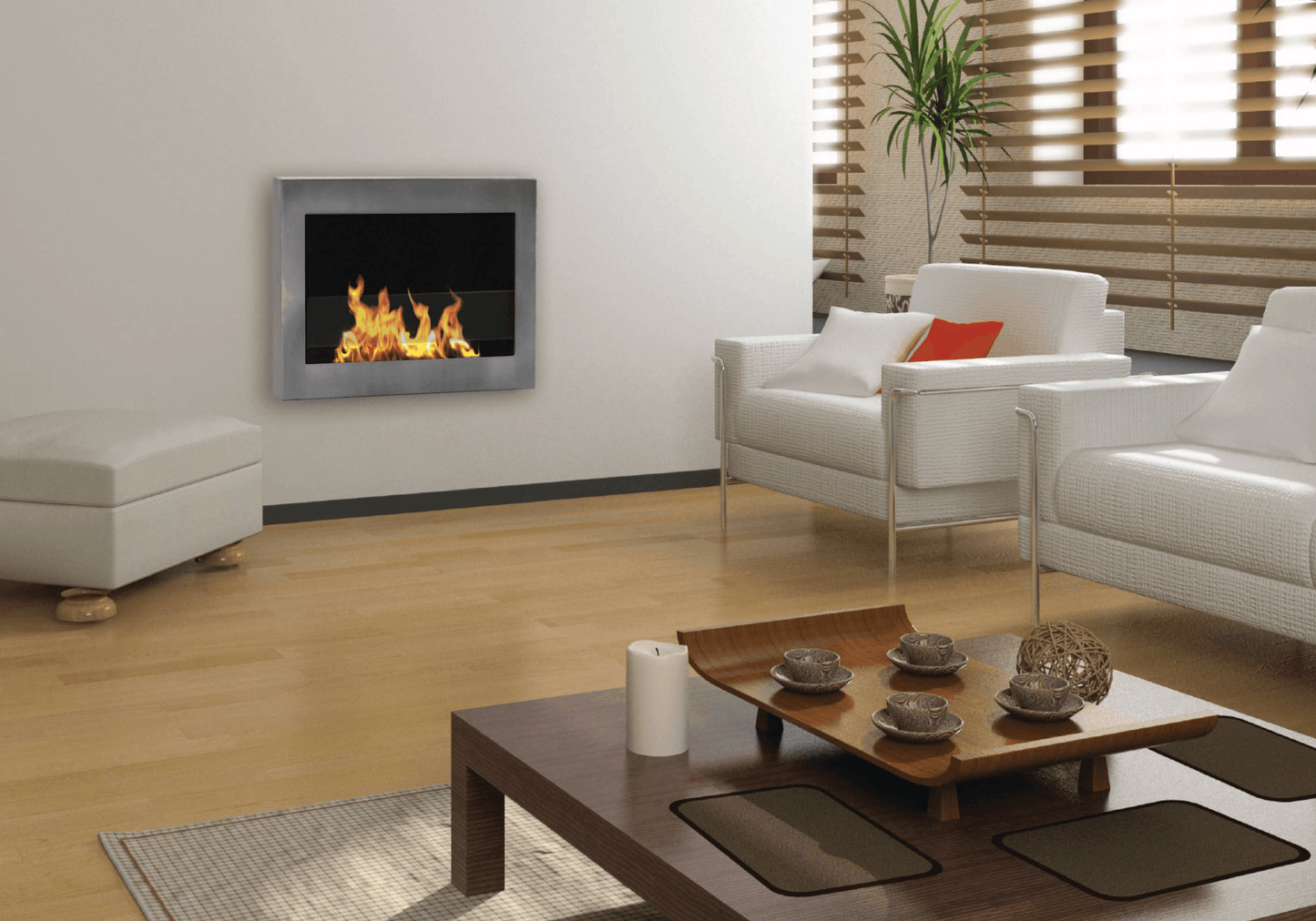 Soho Wall Mount Ethanol Fireplace
