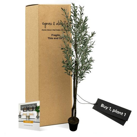 Handcrafted 6' Real Touch Olive Tree For Elegant Interiors