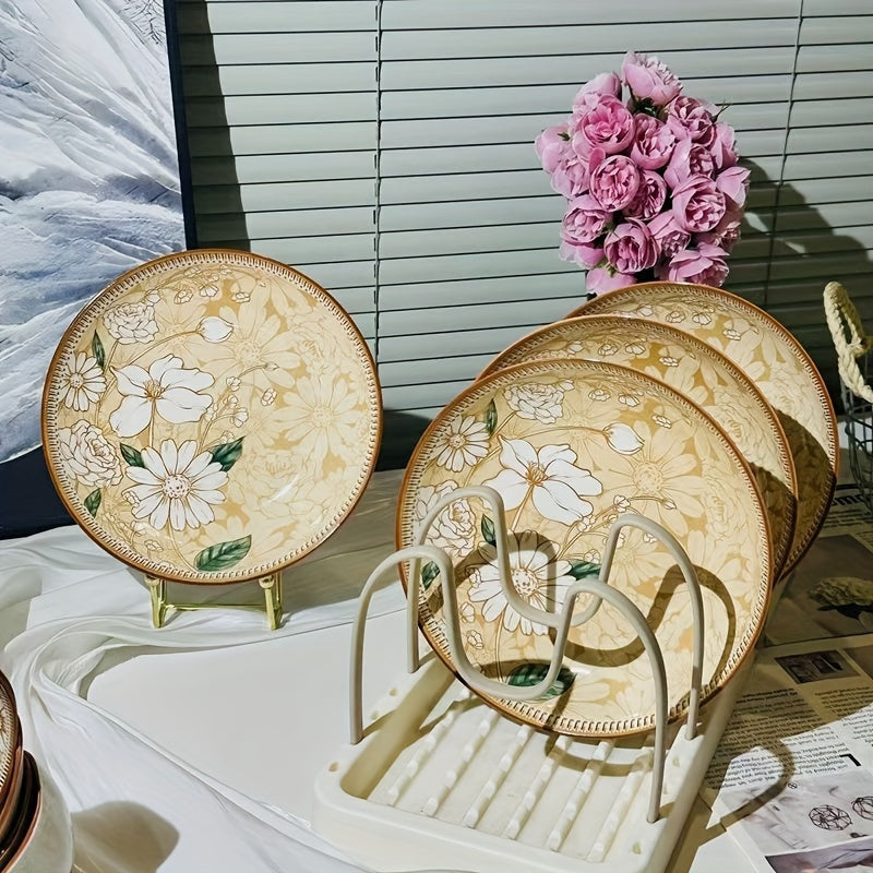 2Piece Ceramic Dinnerware Set with Floral Design