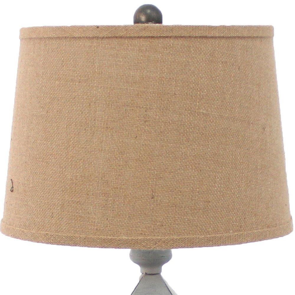 15 x 12 x 25.75 Gray Country Cottage Castle - Table Lamp