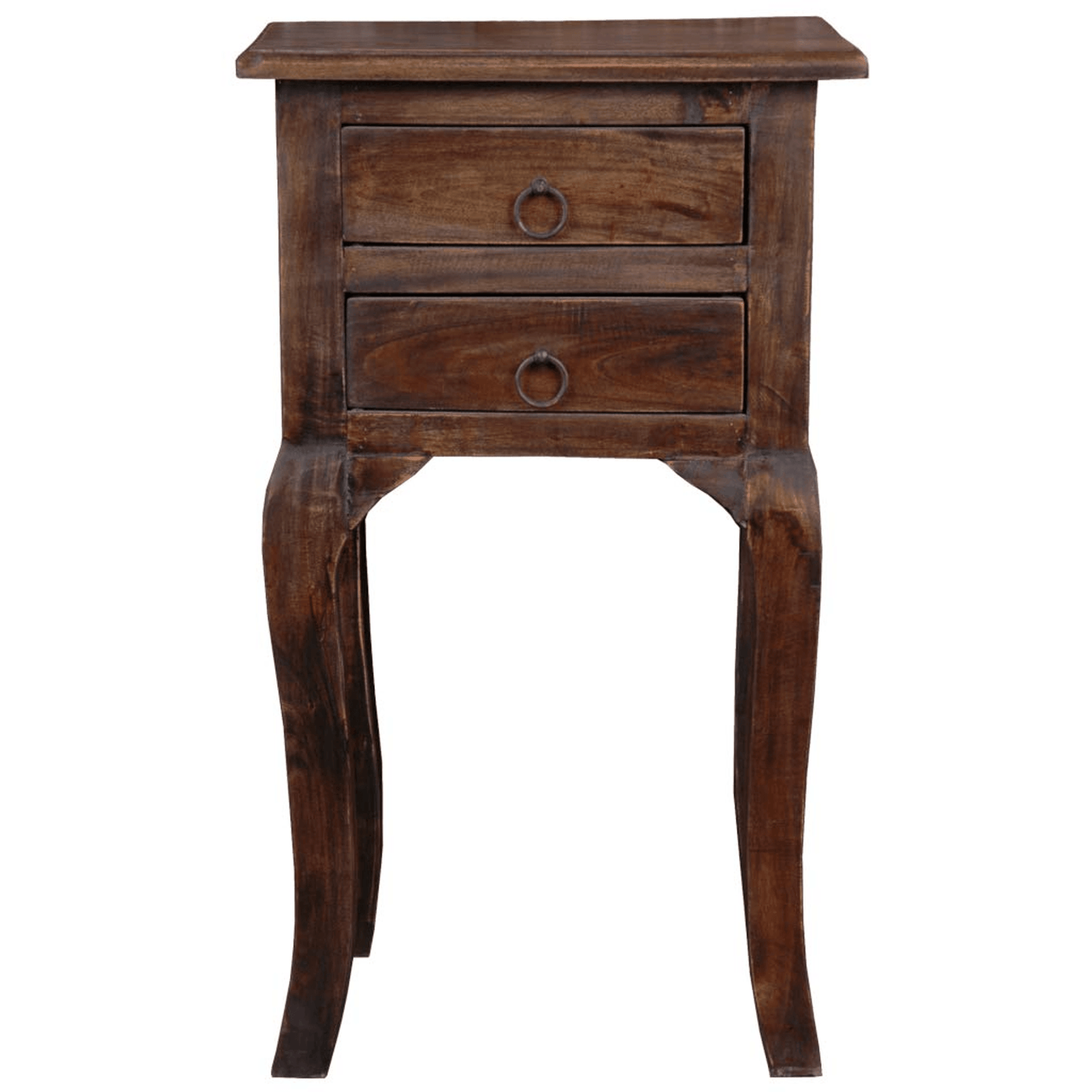 Sunset Trading Vintage Iron Brown Solid Wood Side Table