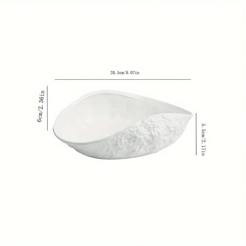 Elegant ShellShaped Ceramic Dish Ideal for Seafood