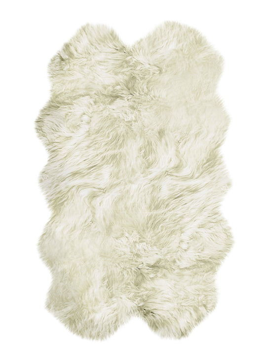 3' x 8' Natural White New Zealand Sheepskin Area Rug