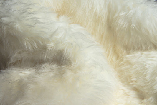 3' x 8' Natural White New Zealand Sheepskin Area Rug