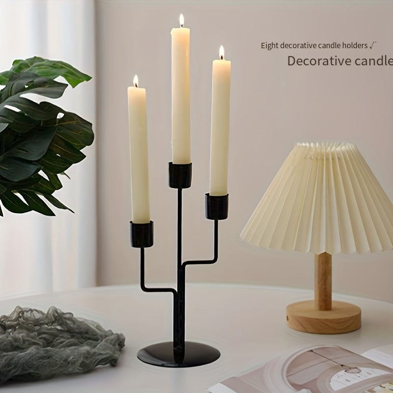 Chic European Iron Candlesticks for Romantic Dinners