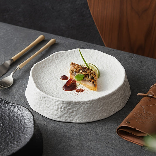 Elegant Ceramic Dinner Plate  Unique Design for Fine Dining