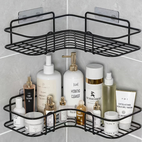 RustResistant Wrought Iron Shower Caddy NoDrill Organizer