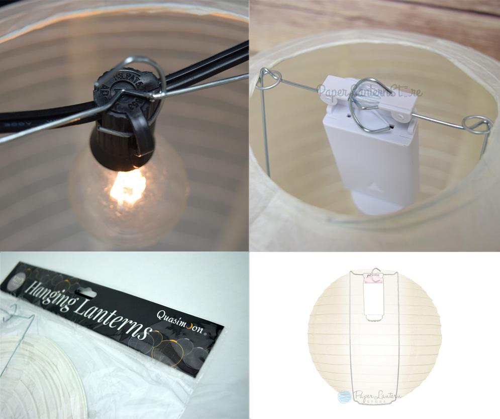 20" White Round Paper Lantern, Even Ribbing, Chinese Hanging Wedding &