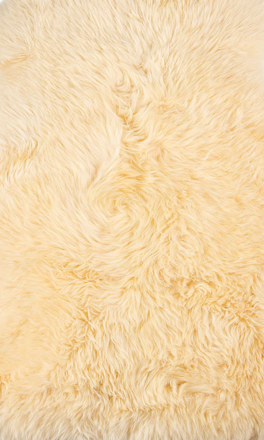 2' x 3' Cream New Zealand Natural Sheepskin Rug