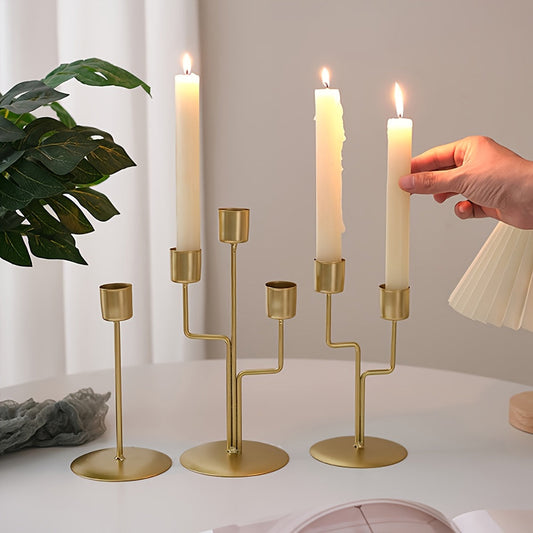 Chic European Iron Candlesticks for Romantic Dinners