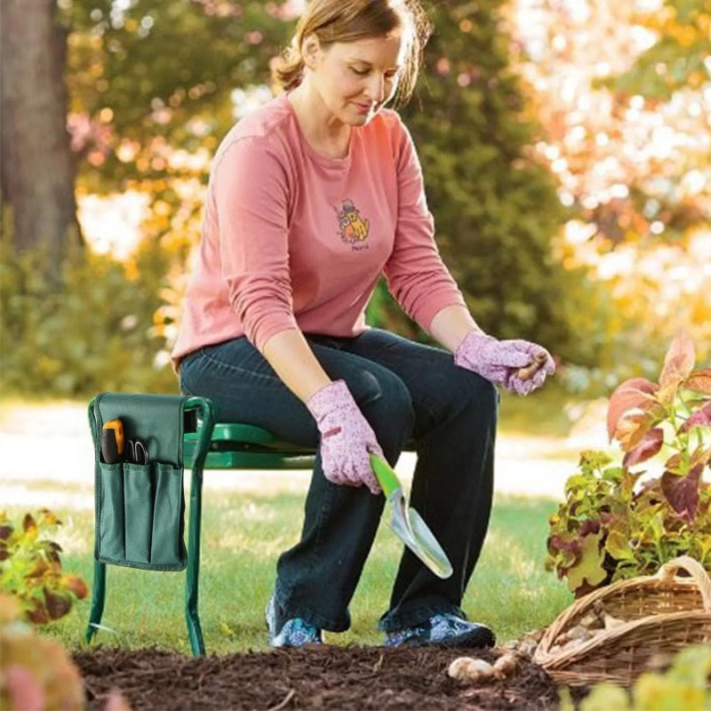 Foldable Garden Kneeler Seat With Kneeling Soft Cushion Pad Tools