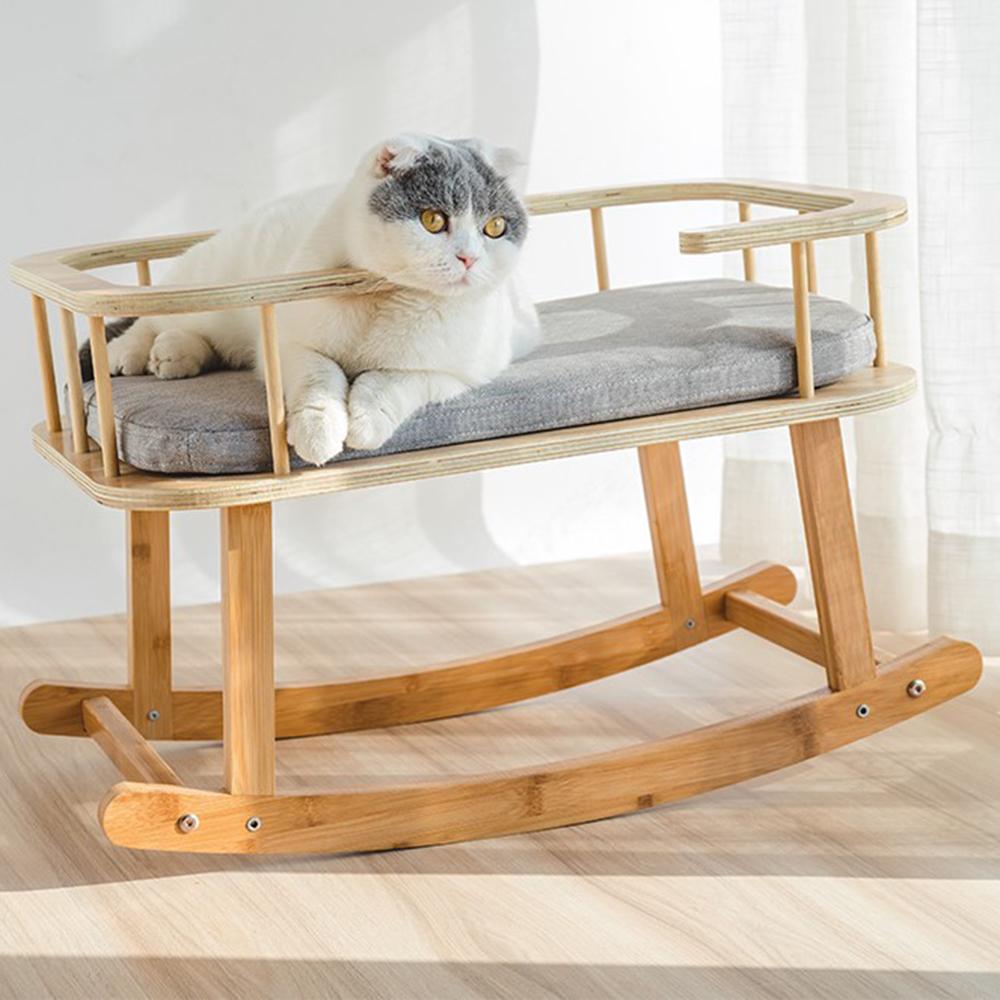 Rockaby Pet Bed, Comfy and Portable Kitten Couch with Soft