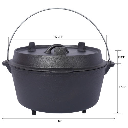 Outdoor Camping Deep Pot, Suitable For Camping Fireplace Cooking