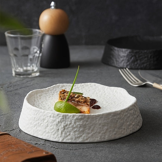 Elegant Ceramic Dinner Plate  Unique Design for Fine Dining