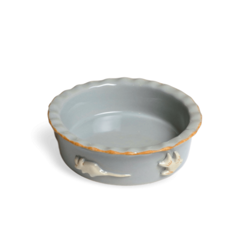 Elegant Stoneware Cat Bowl for Food and Water