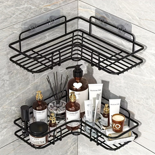 RustResistant Wrought Iron Shower Caddy NoDrill Organizer